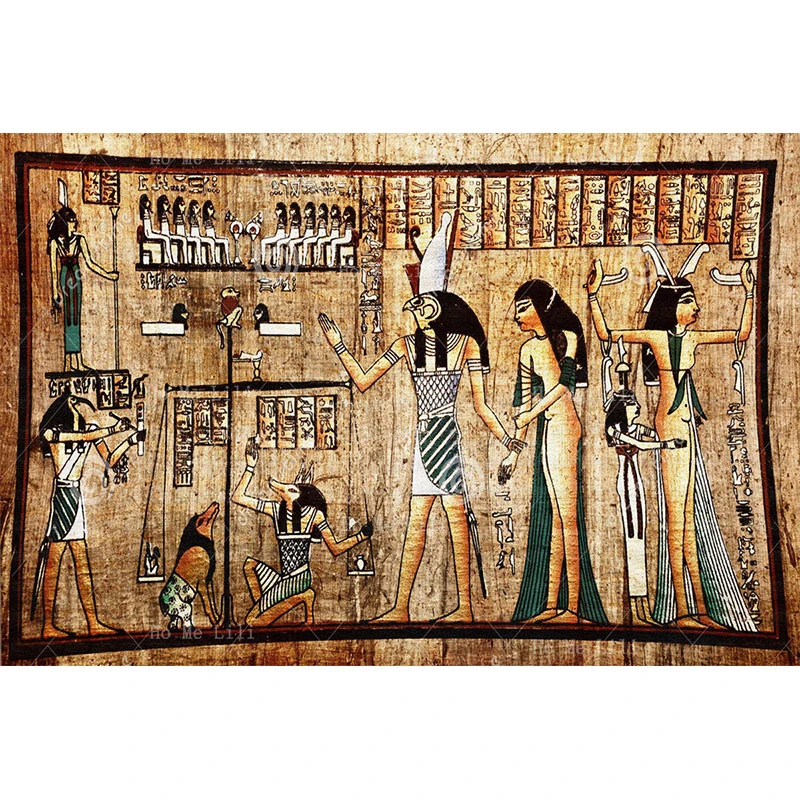 Ancient Egyptian Pictograph Papyrus With Pharaoh Egypt History Art Rectangle Tablecloth By Ho Me Lili For Tabletop Decor