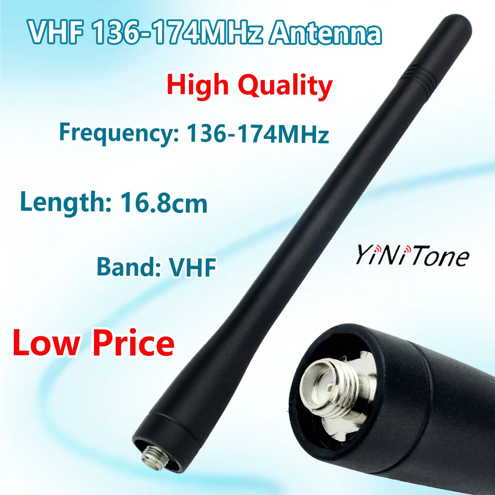 VHF 136-174MHz Antenna Two ways Radio SMA-Female for Kenwood TK2102 TK2103 TK272 TK290 TK280 TK260 TK2260 TK2280 Walkie Talkie