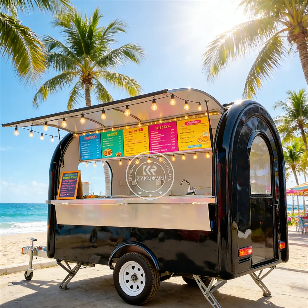 

Мобильный фудтрак-прицеп для уличной торговли, передвижная тележка для бургеров и барбекю, фургон для фастфуда на продажу в США, Европе, Австралии