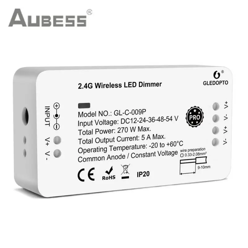 多用途LEDストリップコントローラー,スマートホーム統合,環境強化,RGBおよびCCT, RGB, 1〜10個