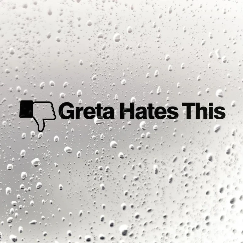 FUYOOHI Waterproof Funny Car Sticker Greta Hates This Black White Personality Decal Hot Selling Window Decor