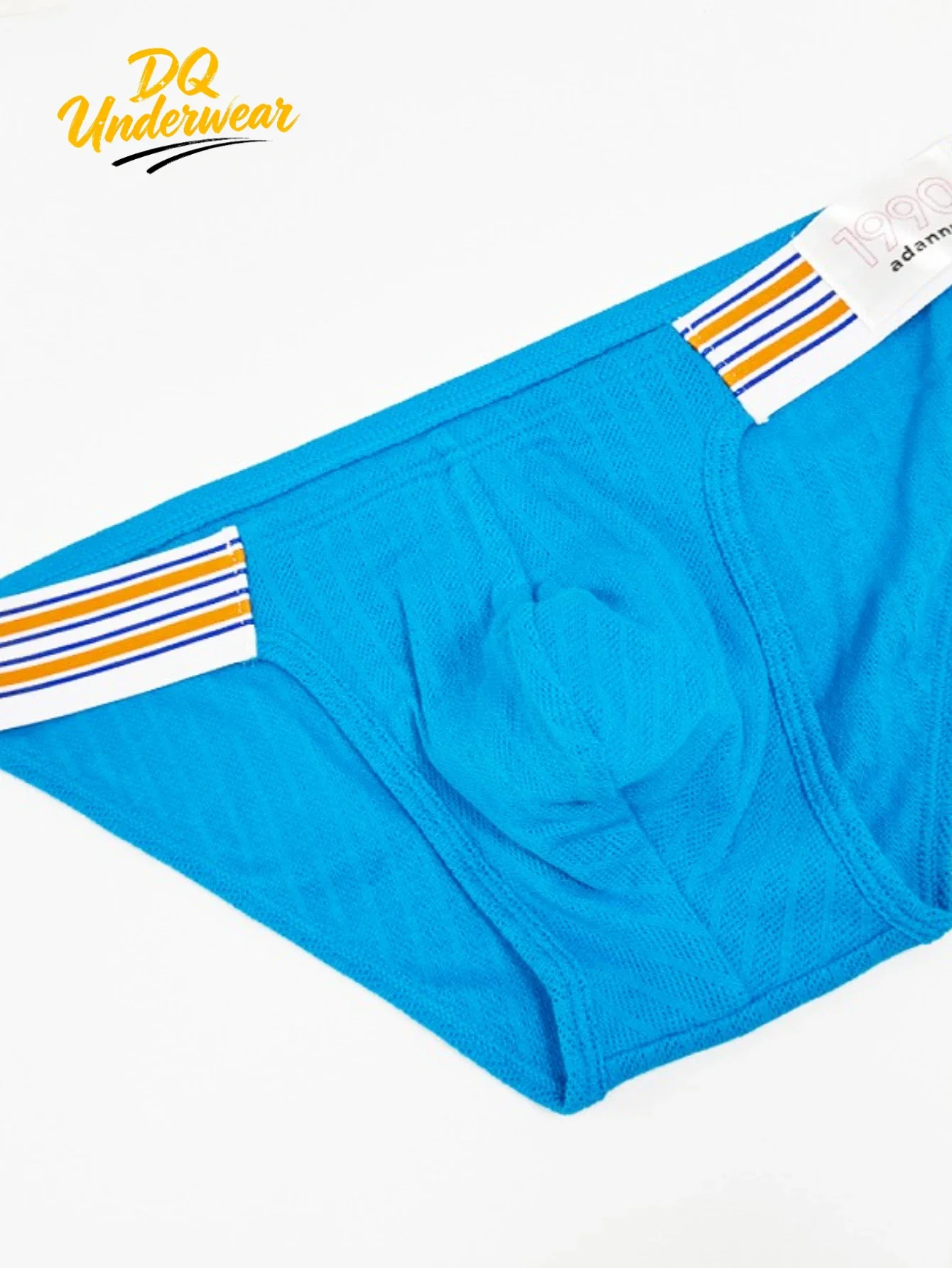 1PCS Men Low Waist Triangle Briefs Striped Patch Label Design Soft Breathable Fabric Contour Pouch Fashion Male Underwear AD753