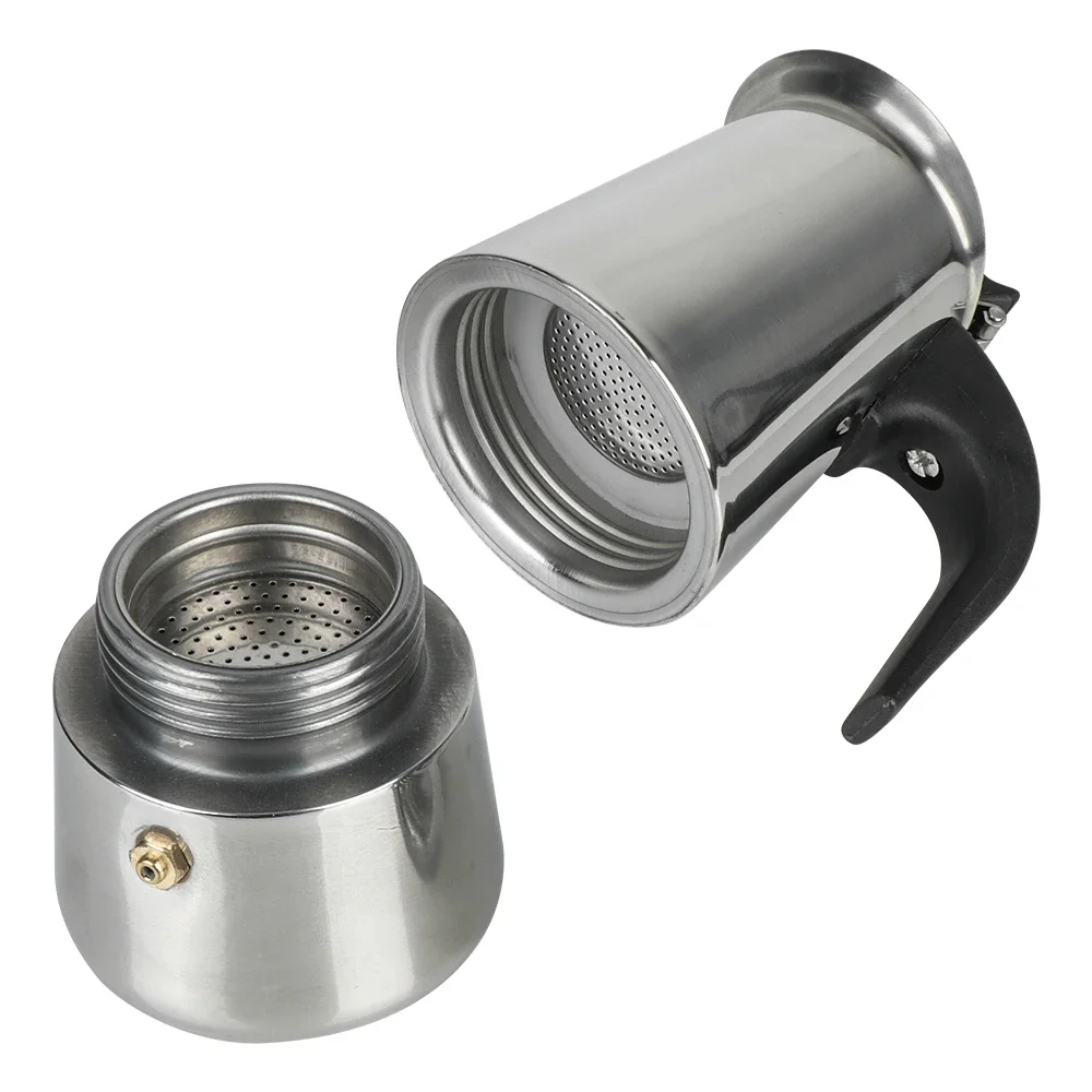 Mocha Espresso Latte Stovetop Filter Coffee Pot for Kitchen 2/4/6 Cups Stainless Steel Moka Coffee Maker Coffee Maker Pot