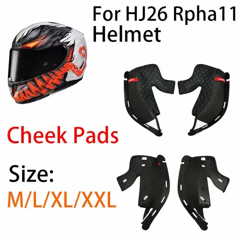 Rpha70 подушечки для щек для HJC Rpha70 Carbon Rpha11 Rpha11 Carbon HJ26, сменный шлем Almohadillas Mejillas Remplace Les Pièces