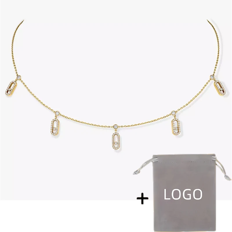 S925 Silver Choker Move Uno Pendant Necklaces Official Website Trendy Personalized Jewelry High-quality Holiday Party Jewelry