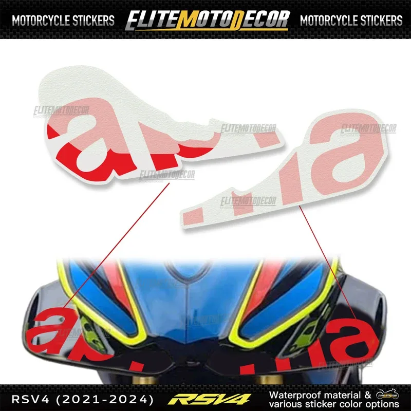 

для Aprilia RSV4 Winglet Flank 2020 2021 2022 2023 2024 Белая наклейка декала Водонепроницаемый клей Прочный финиш
