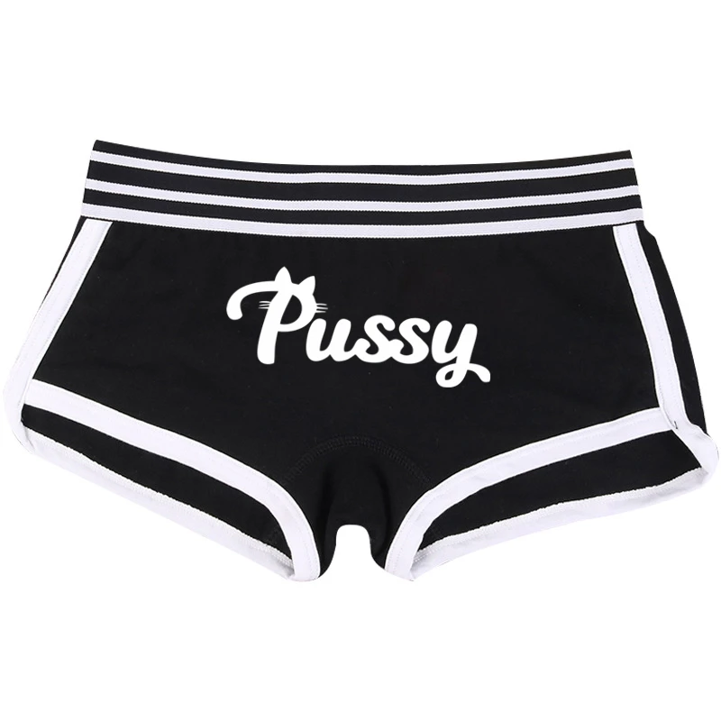 Sexy Letters Print Underwear for Women Girls Boxer Pants Boyshort Cute Panties for Ladies Cotton Underwear Comfortable Short