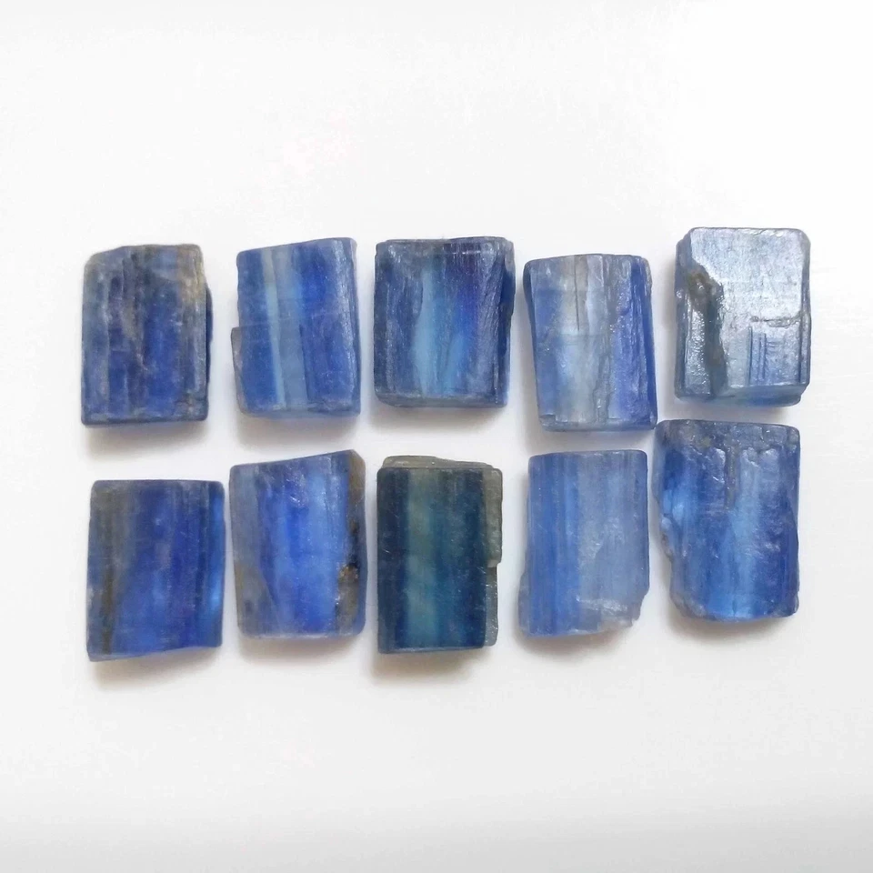 10 Pcs Lot Ultimate Blue Kyanite Raw Size 9-11 mm Loose Gemstone For Jewelry