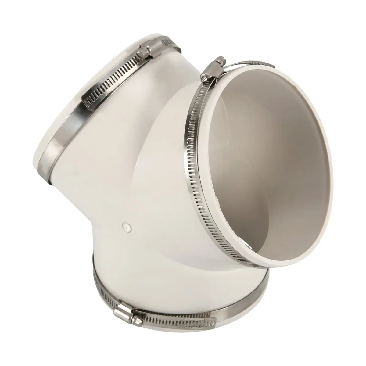 A74U 6 Inch Duct Splitter Y Shape, ABS 3-Way Duct Connector for Exhaust Fan Dryer Vent Hose with 3 Stainless Steel Clamps
