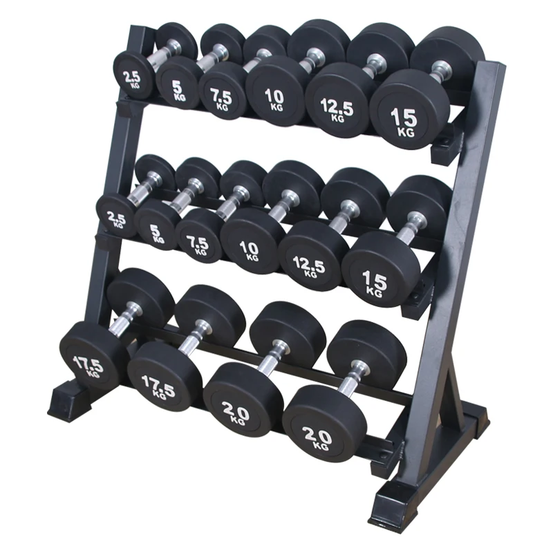 Fitness Equipment Weight Customized Three-Layer Dumbbell Set Rack 3-Layer Dumbbell Rack