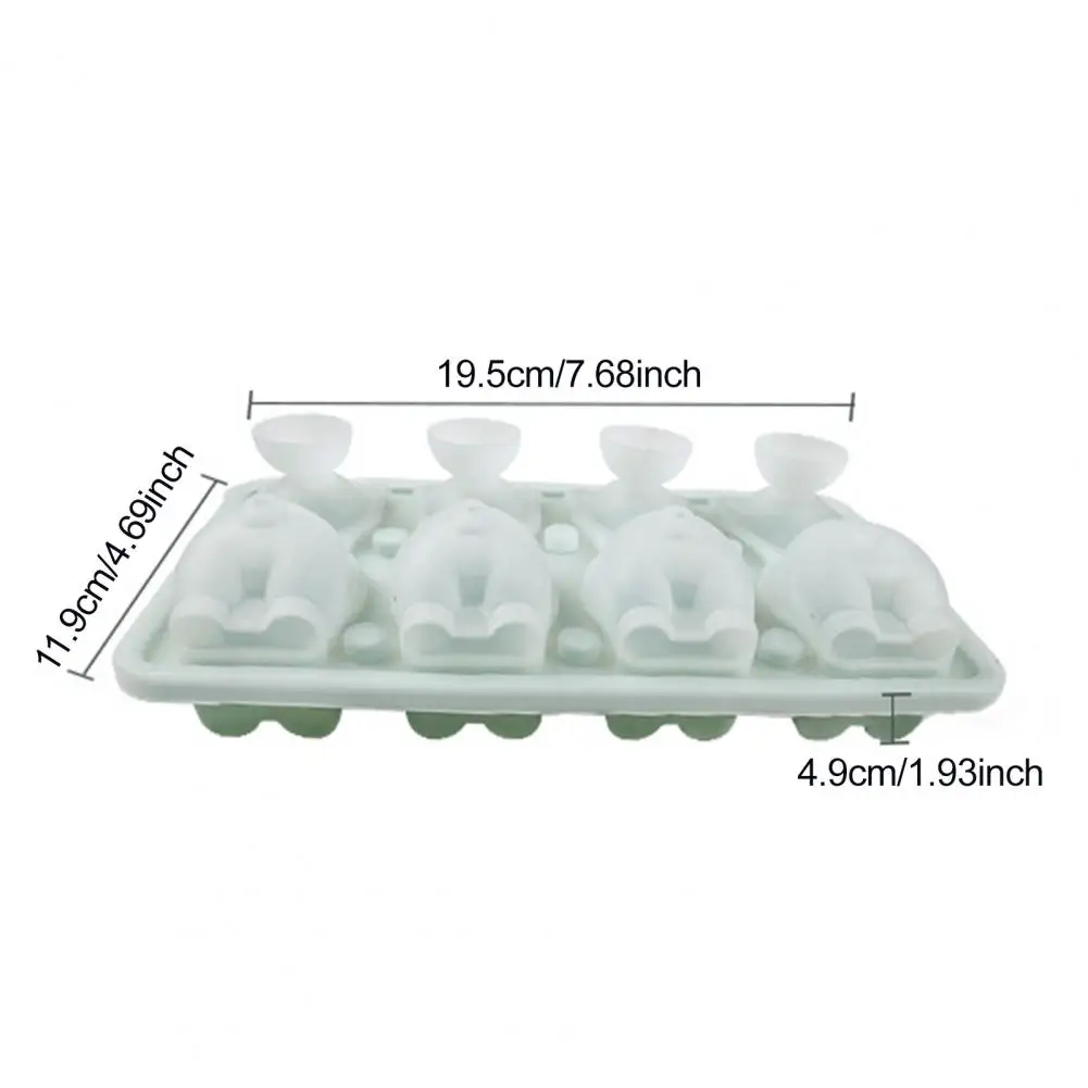 4 Grids Alpaca Ice Mold Silicone BPA-Free Ice Pop Mold Soap Candle Mold DIY Ice Cream Maker For Kitchen Outdoor Travel Dining