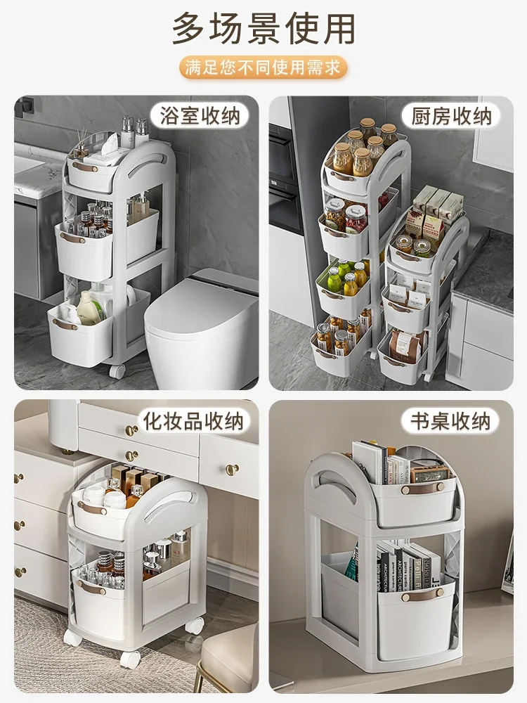 Light luxury imported storage cabinet, backpack storage rack, mobile pulley