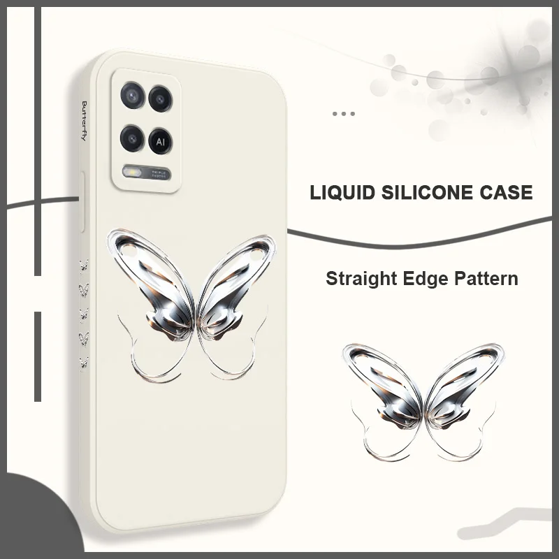 Metal Butterfly Phone Case For OPPO A54 A74 A57 A77 A78 A96 A76 A95 A94 A83 A53 A72 A52 A9 A5 A12 A31 2020 S 4G 5G Cover