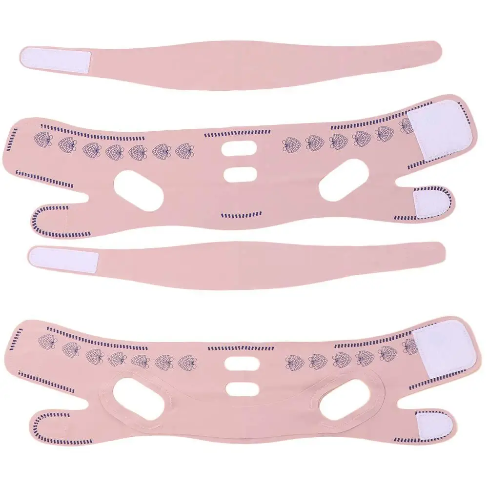 しわ対策Vラインフェイスシェイパーリフトアップ鼻唇溝フェイスリフティングストラップ美顔ツール弾性フェイススリミングマスク睡眠用