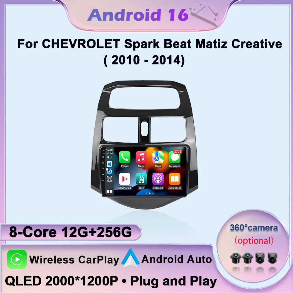 Android OS Auto Radio GPS Navigation For CHEVROLET Spark Beat Matiz Creative 2010-2014 Car Multimedia Player Stereo WIFI