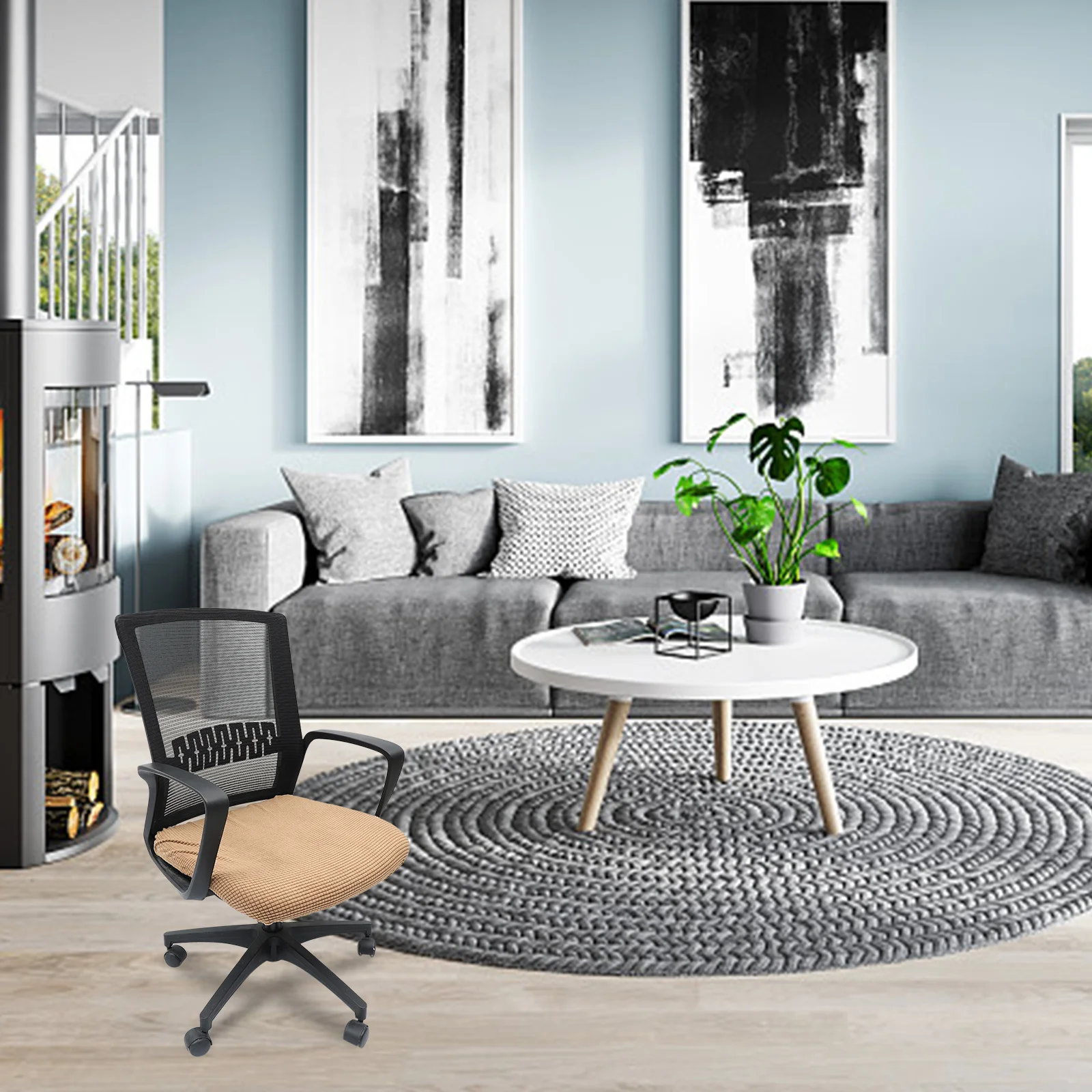 

1Pcs Seat Cushion Cover Elastic Chair Cover Polyester Office Dining Wedding Banquet Celebration Machine Washable