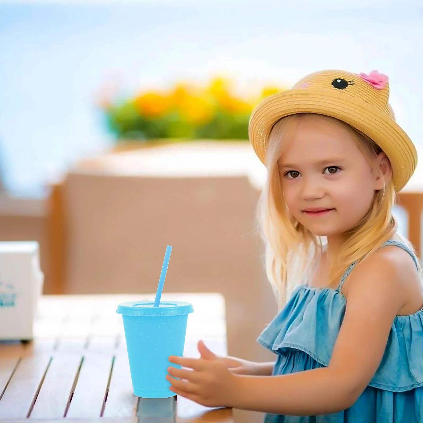 

Sippy Cup Water Bottle Straw Plastic Drinking Practical Travel