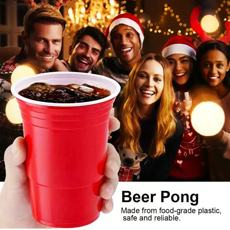 450ml Colorful Disposable Plastic Cup Beer Pong Cup Redcups Cup For Graduation Party Or Bar Game Company Party 10PCS