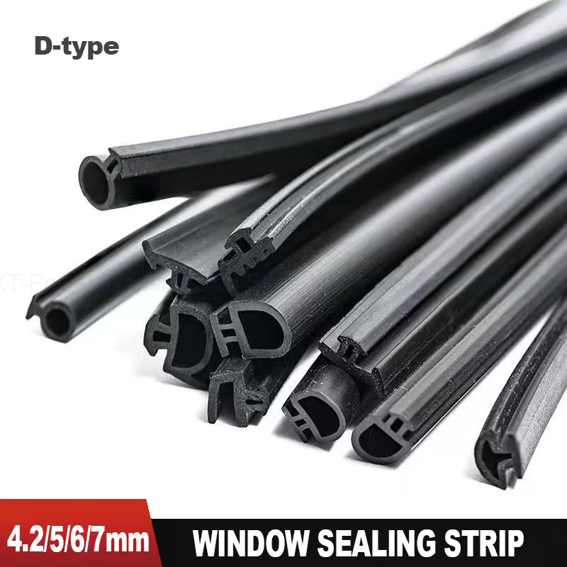 1/5/10M Bottom Width 4.2/5/6/7mm PVC/Silicone Sealing Strips Bridge Aluminum Door/window Sealed Plastic Strip Energy Saving Part