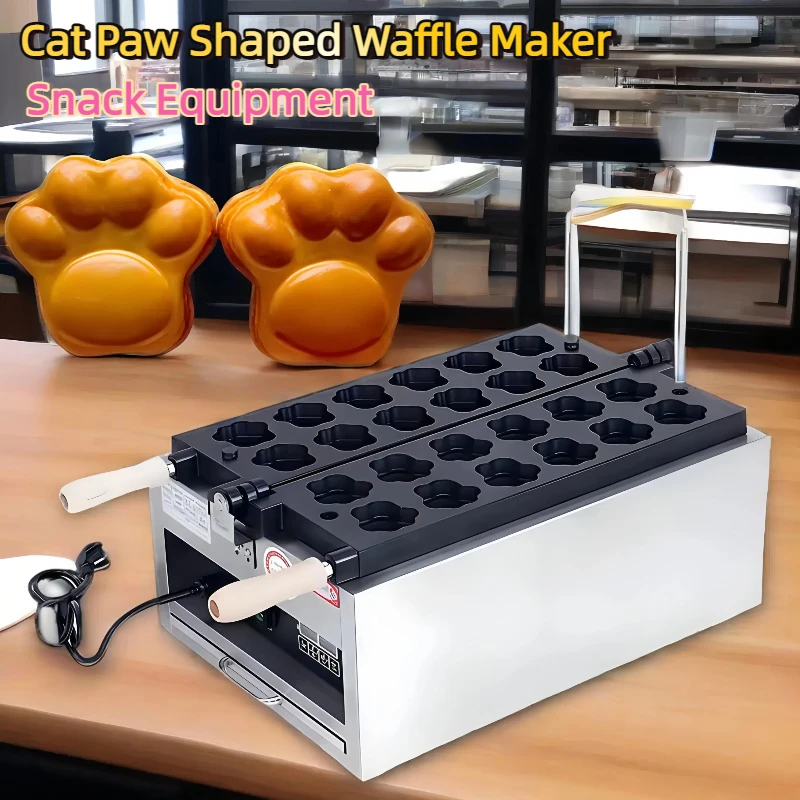 

Mini Cat Paw Shaped Waffle Maker Stainless Steel Mini Waffle Maker Machine Professional Snack Machines Manufacturer Non Stick