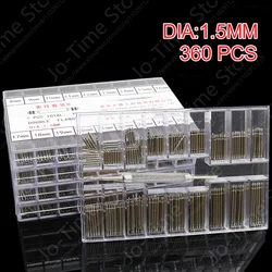 360pcs/Set Watch Accessories Watchband Stainless Steel Metal Spring Bars 8mm - 25mm Strap Belt Repair Watch Spring Bar Tool