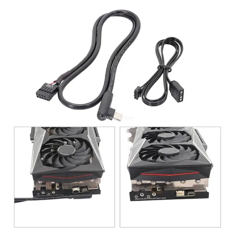 RGB Connection Line for Seven Rainbow Graphics Card RGB Line Synchronization Line Content Line Elbow Replacement Dropship