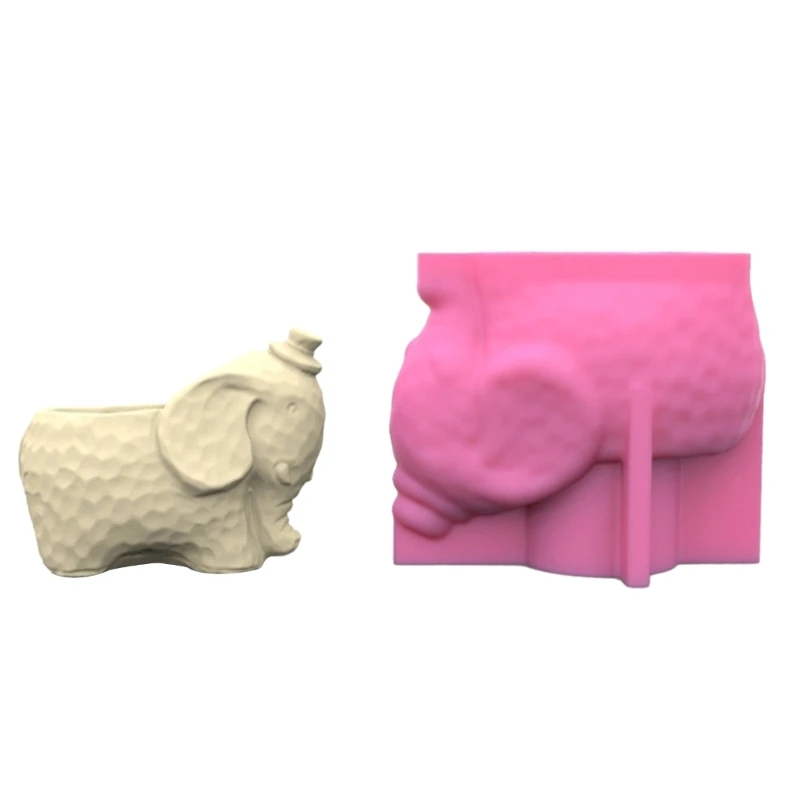 

Elephant Animal Gypsum Silicone Molds for Making Succulent Plant Flower Pot