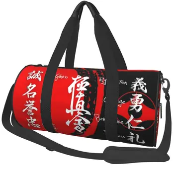 Aikido Kyokushin 가라테 센세이 스포츠 가방, 사무라이 무술 신발 체육관 가방, 야외 남성 핸드백 트레이닝 노벨티 피트니스 가방