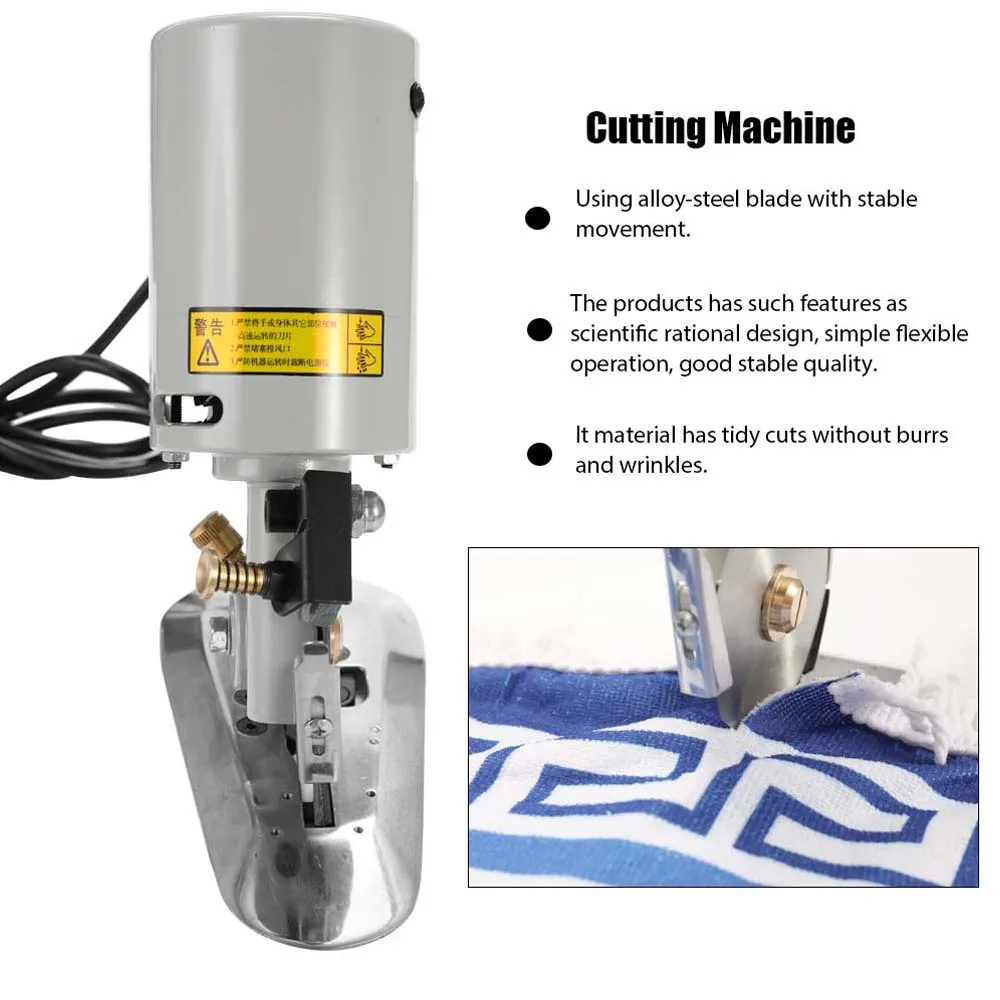 Electric Portable Low-Noise Lightweight Cloth Cutter Fabric Round Cutting Machine TY-90B for Clothing Leather Products Artware