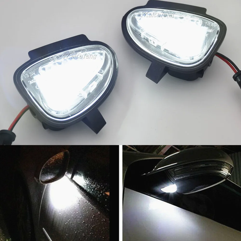 Hight Quality 2pcs LED Side Mirror Puddle Lights Lamp For Volkswagen VW Golf 6 GTI Cabriolet Passat B7 Touran