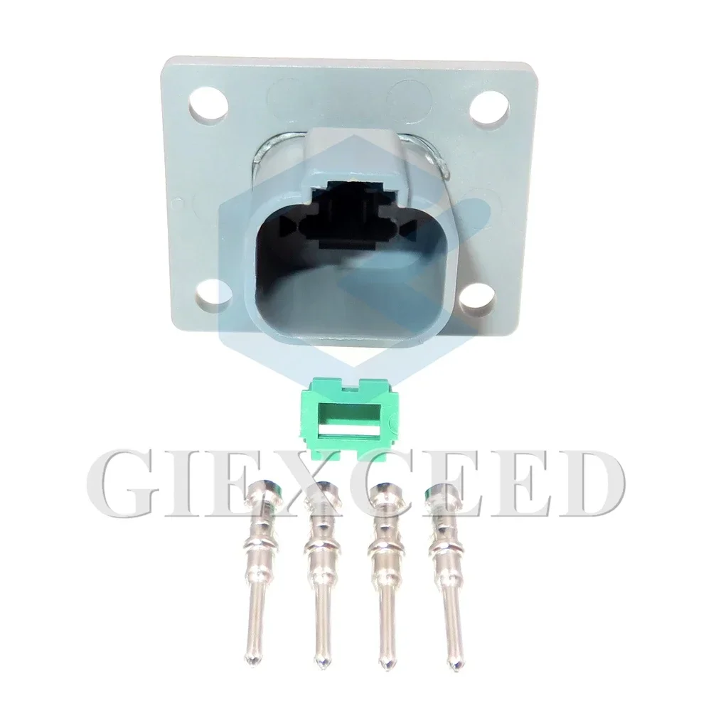 

2 Sets 4 Pin Rectangle Waterproof Wire Connector Auto Accessories Sealed Wiring Socket AC Assembly For Automobile DT04-4P-L012
