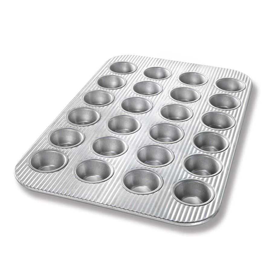 

Bakeware Mini Cupcake and Muffin Pan, Nonstick Quick Release Coating, 24Well, Aluminized Steel