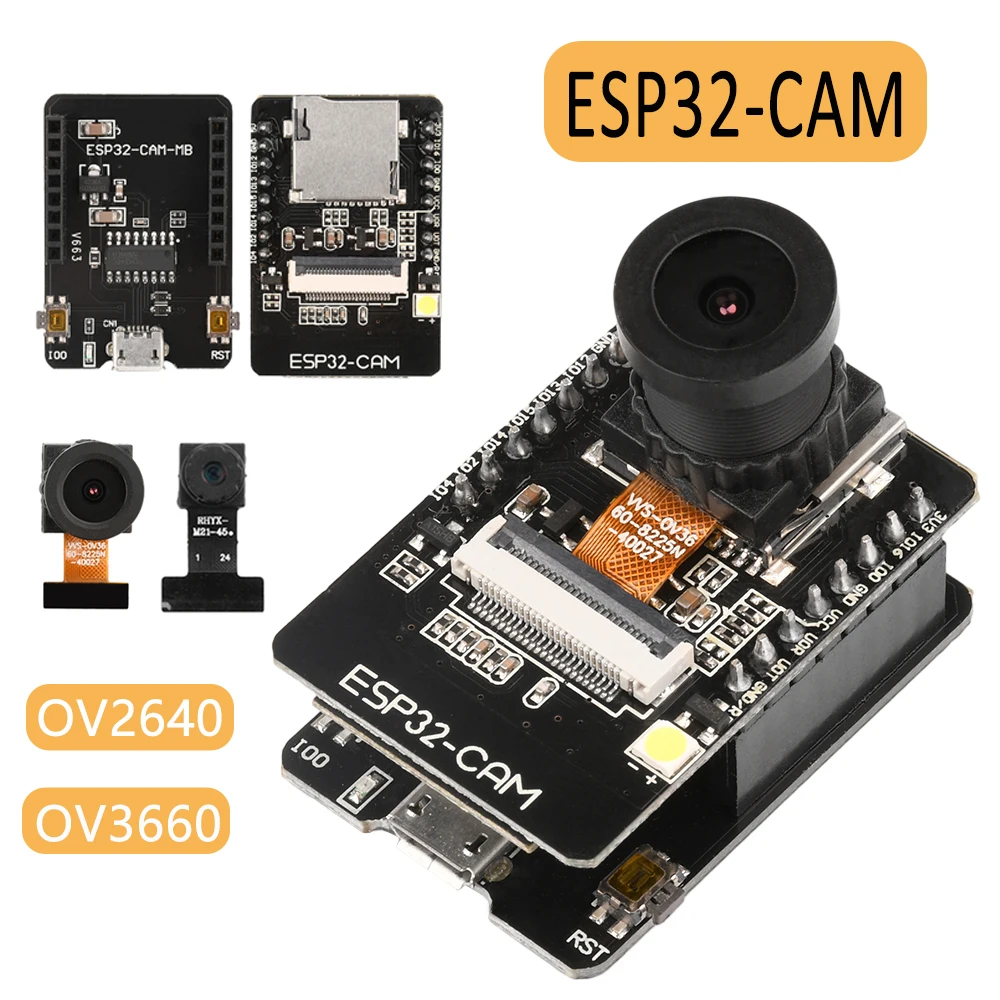 ESP32-CAM WIFI Bluetooth Development Board with OV2640 OV3660 Camera Module Micro USB Type-C 5V CH340G ESP32 Serial