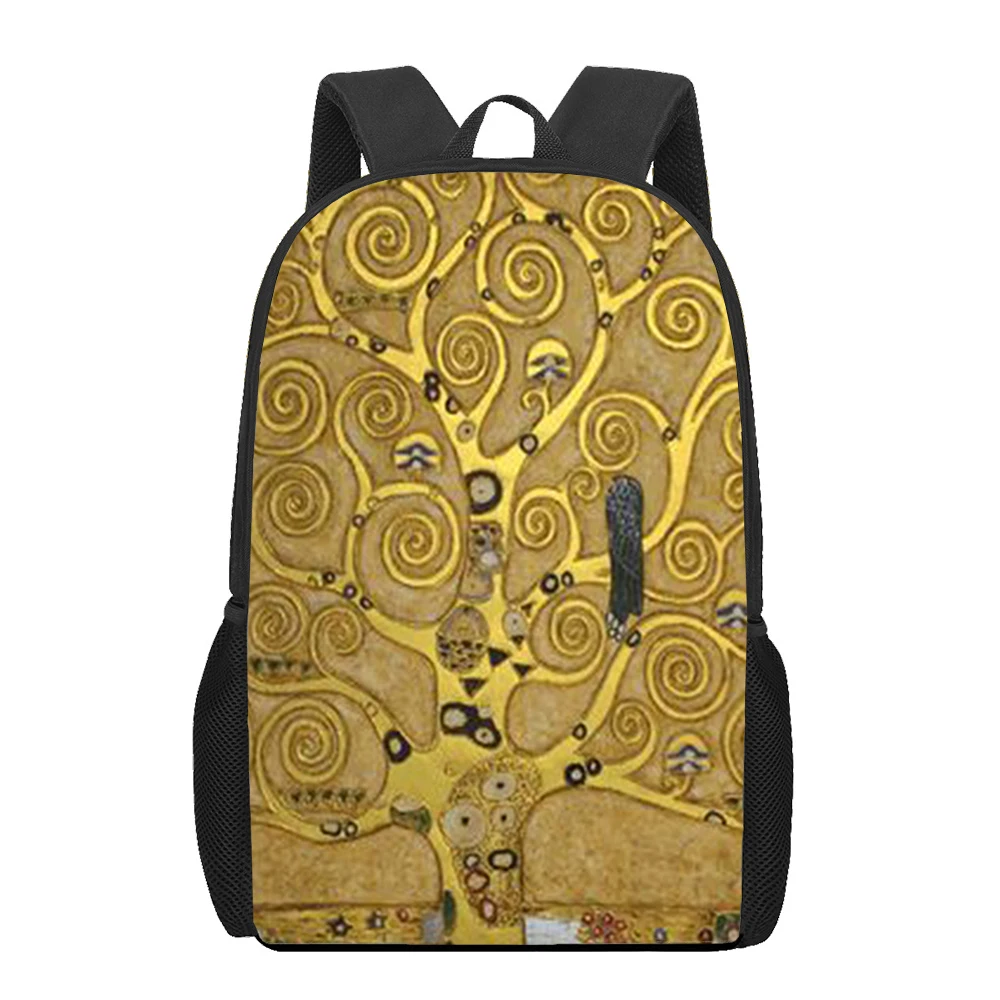 

Gustav Klimt Art paintings 3D Print School Backpack for Boys Teenager Kids Book Bag Casual Shoulder Bags 16Inch Satchel Mochila