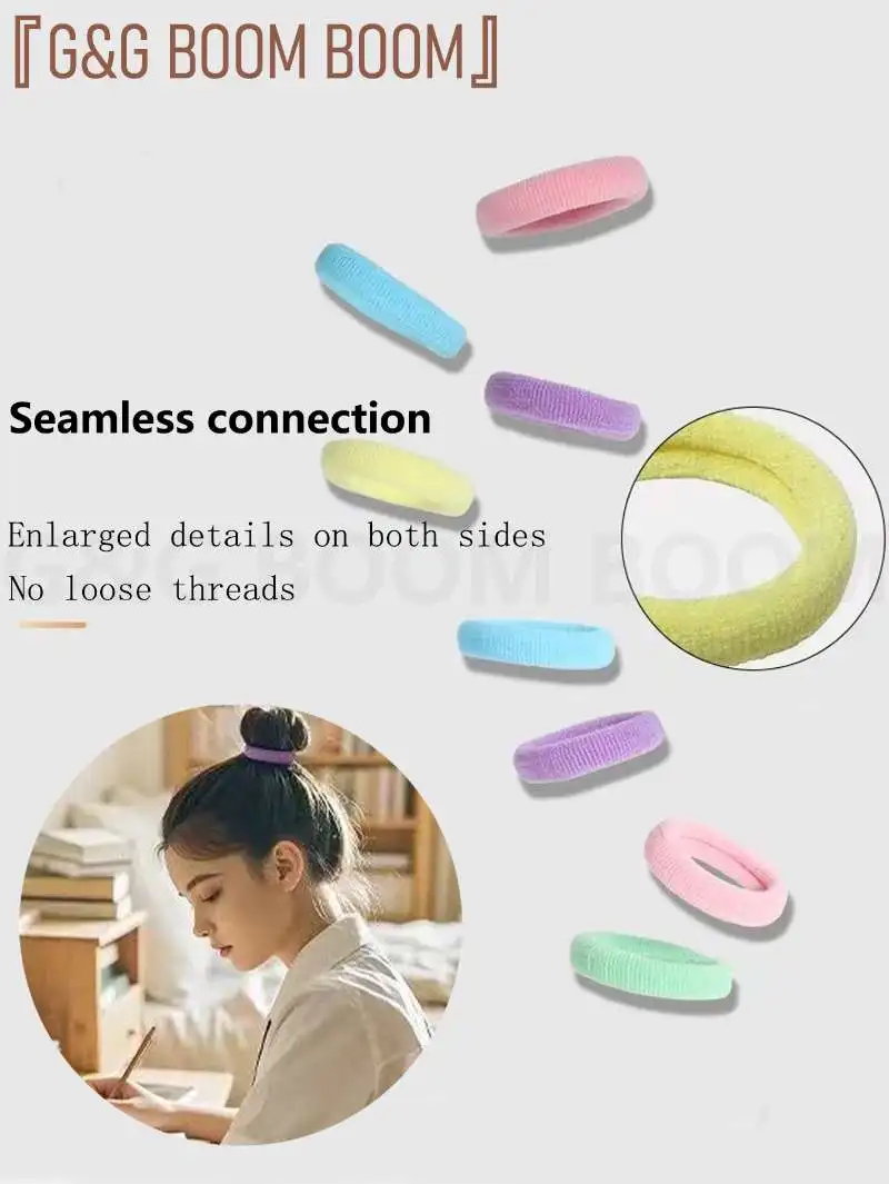 100 قطعة النساء الفتيات بسيطة الأساسية مرونة العصابات الشعر العلاقات Scrunchie ذيل حصان حامل الأربطة المطاطية موضة عقال إكسسوارات الشعر