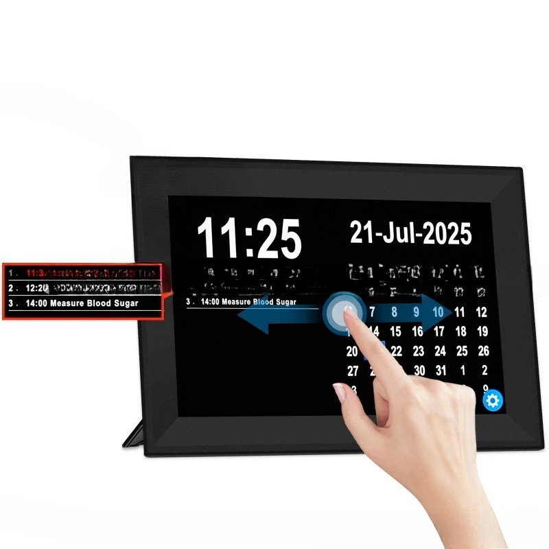 

10.1-Inch smart touch electronic perpetual calendar clock machine alarm clock desktop new desktop calendar