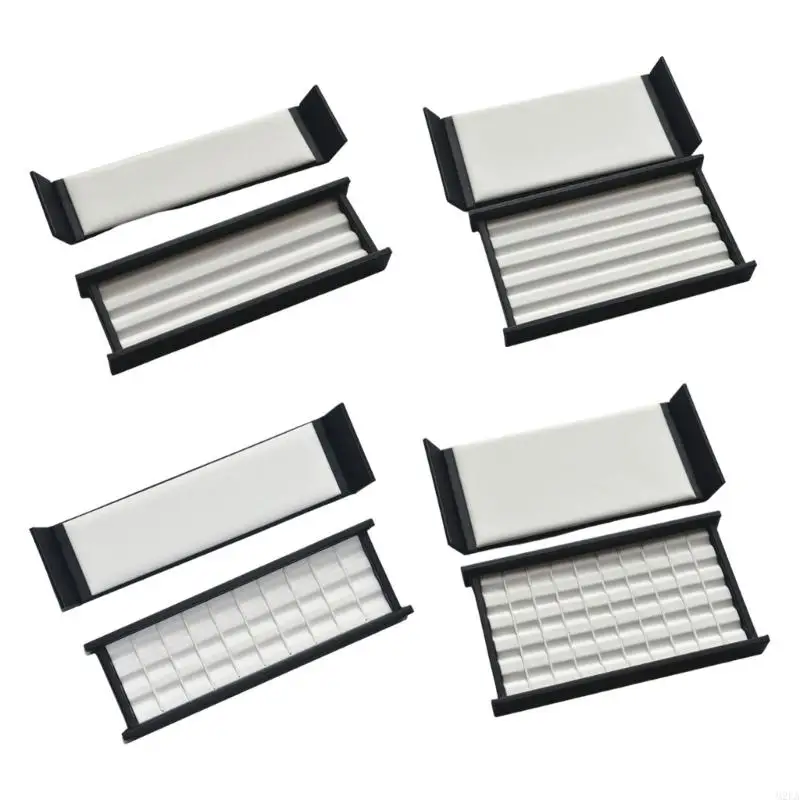 

2025 New 2 Piece Stone Storage Box Set 5 And 3 Slots Portable Jewelry Organizers For Travel Display