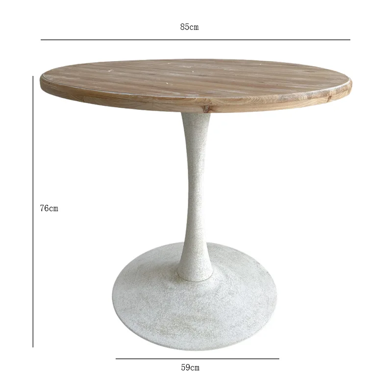 Retro nostalgic style solid wood big class table metal base iron and wood combined display table shop Nakajima
