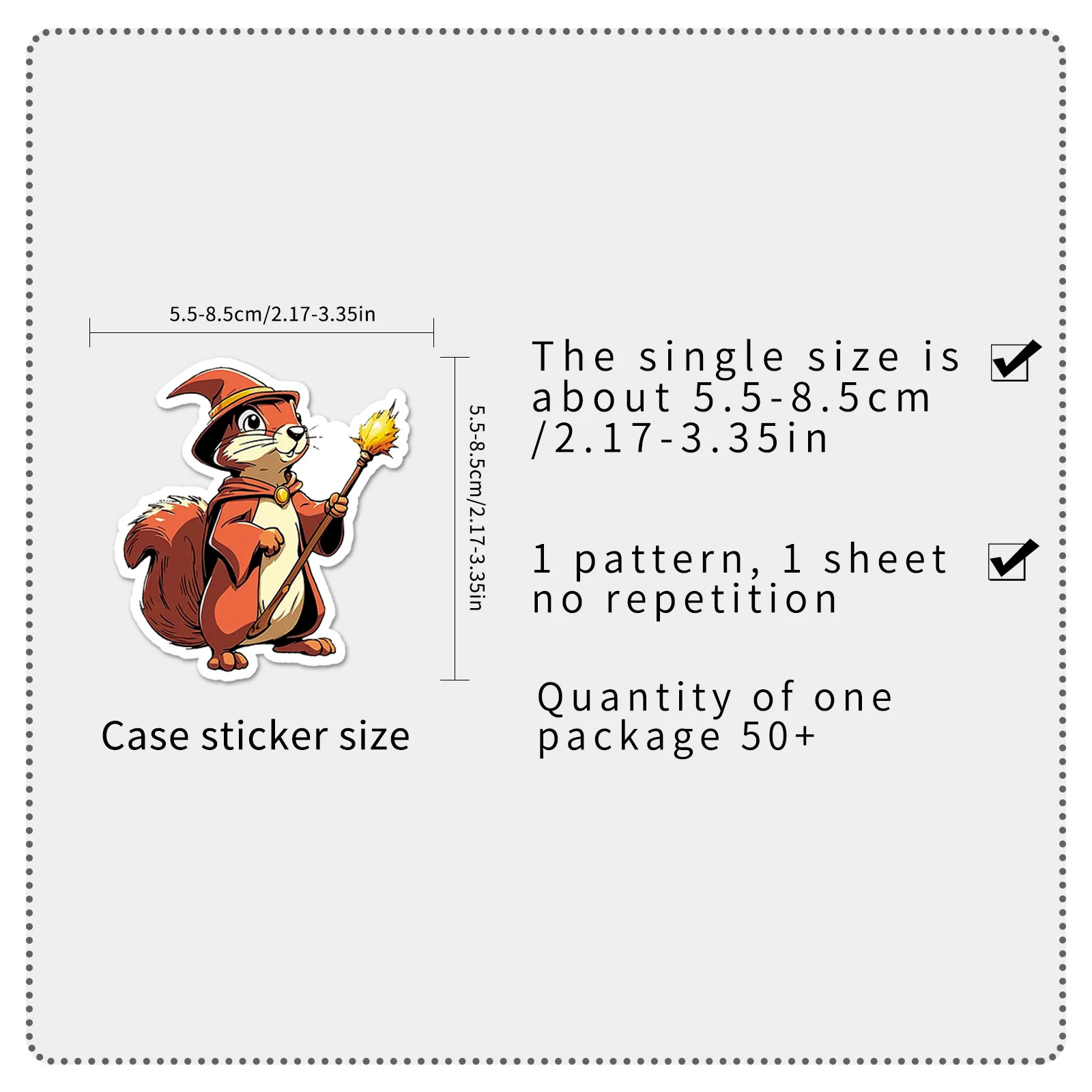 50-100PCS Animal Wizard Graffiti Stickers Cartoon Fantasy Magic Waterproof Decals for Skateboard Luggage Phone Gift Decor