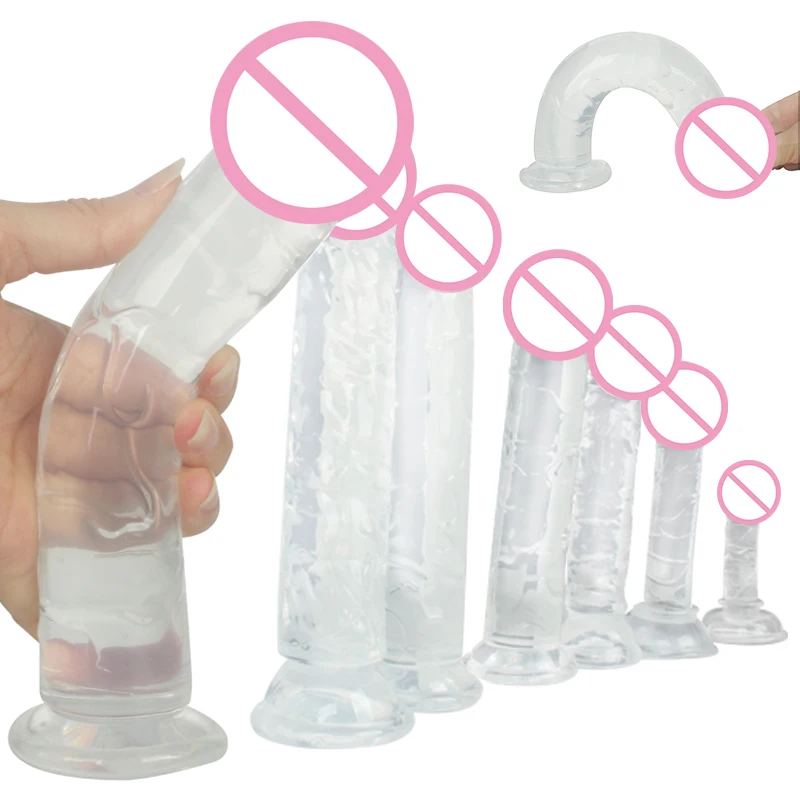 7 Size Jelly Penis Suction Cup Dildo Female Masturbator Realistic Dildo Clitoral Stimulator Big Dick Lesbian Sex Toys For Women