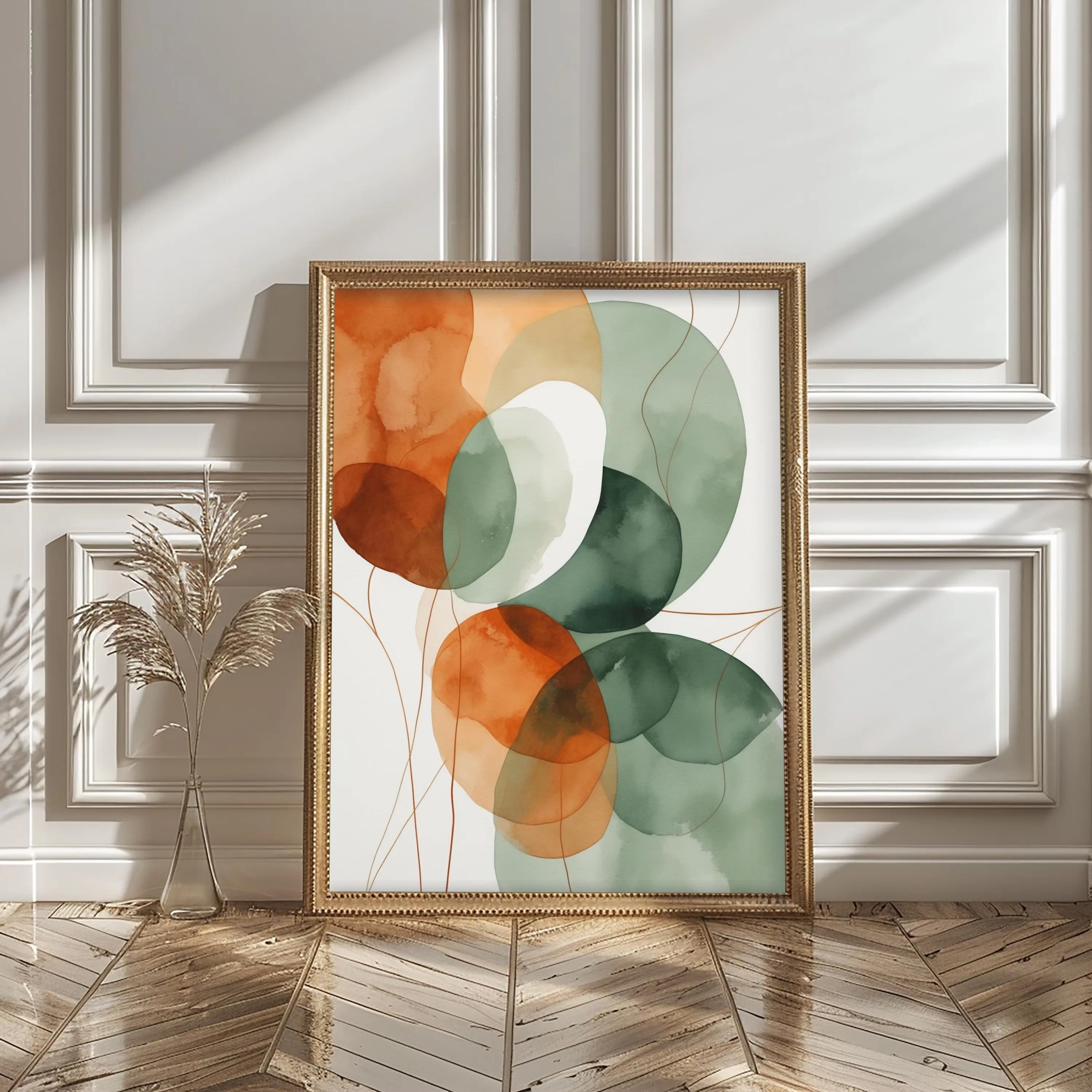 1pc Set Tiga Lukisan Dinding A - Abstract Canvas Set ulasan dan harga