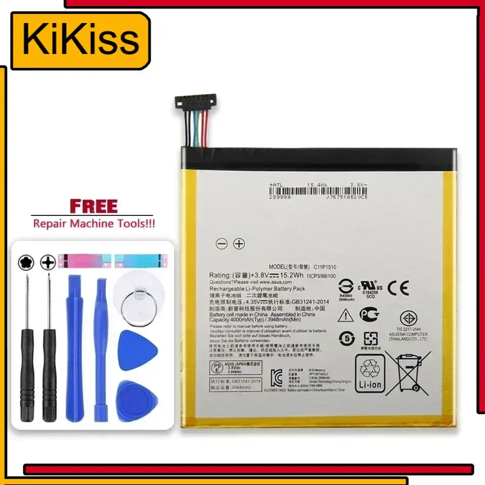 Kikiss C11P1510 4000mAh Battery For ASUS ZenPad S 8.0  Z580CA Bateria Batteries