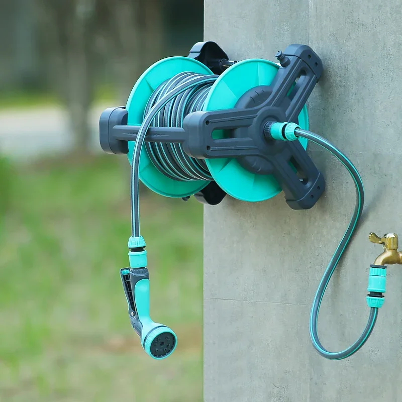 Water hose hose storage rack pipe reel, watering flower washing water gun, pipe winder