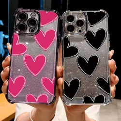 Luxury Love Heart Plating Case For Oppo A98 A97 A9 A79 A78 A76 A72 A58 A54 A55 A17 A16 A15 A7 A3 4G 5G Glitter Anti Fall Cover