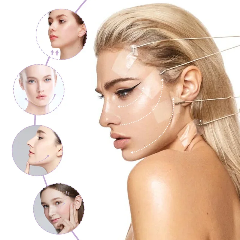 20PCS Face Lift Tape Sticker Face Tape Invisible Adhesive Lifting Patch Face Lifting Band Neck and Eye Lift Tape for Women