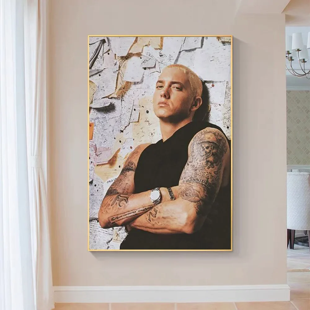 SP061 Silk Cloth Wall Poster Eminem Singer Art Home Decoration Gift