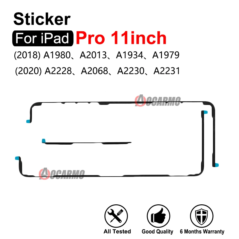 LCD Screen Sticker Adhesive  For iPad Pro 11inch 2018 A1980 A2013 A1934 A1979 2020 A2230 A2231 A2068 A2228 Replacement Part