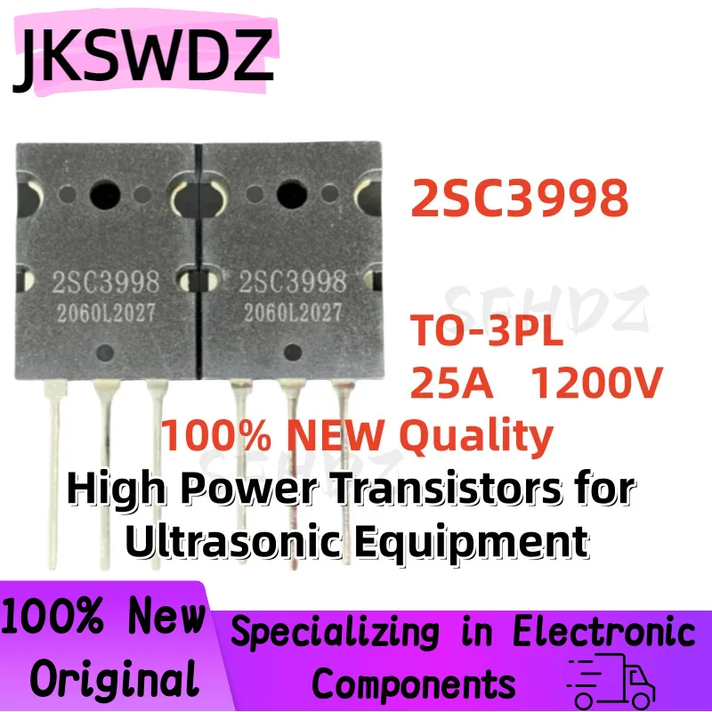 

5/10/20PCS 100% Brand New and High Quality 2SC3998 C3998 TO-3PL 25A 1200V High Power Transistors for Ultrasonic Equipment
