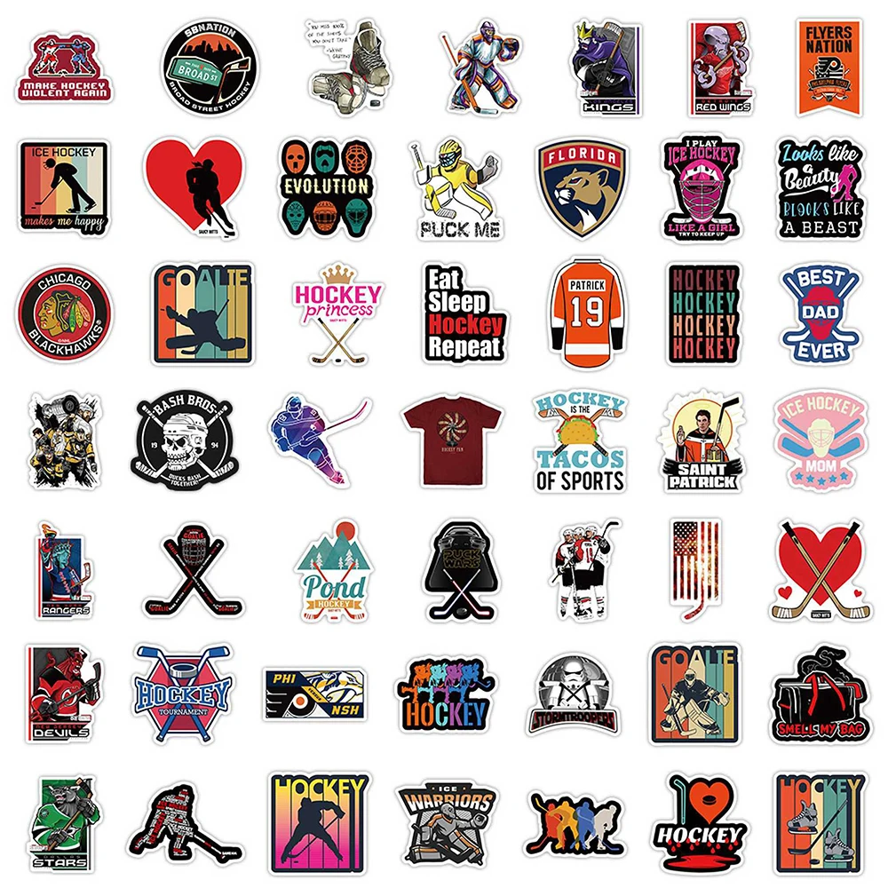 10/30/50/100 Stuks Cartoon Ijshockey Sport Stickers Cool Decals Graffiti Helm Bagage Auto Fiets waterdichte Sticker Kid Speelgoed Geschenken