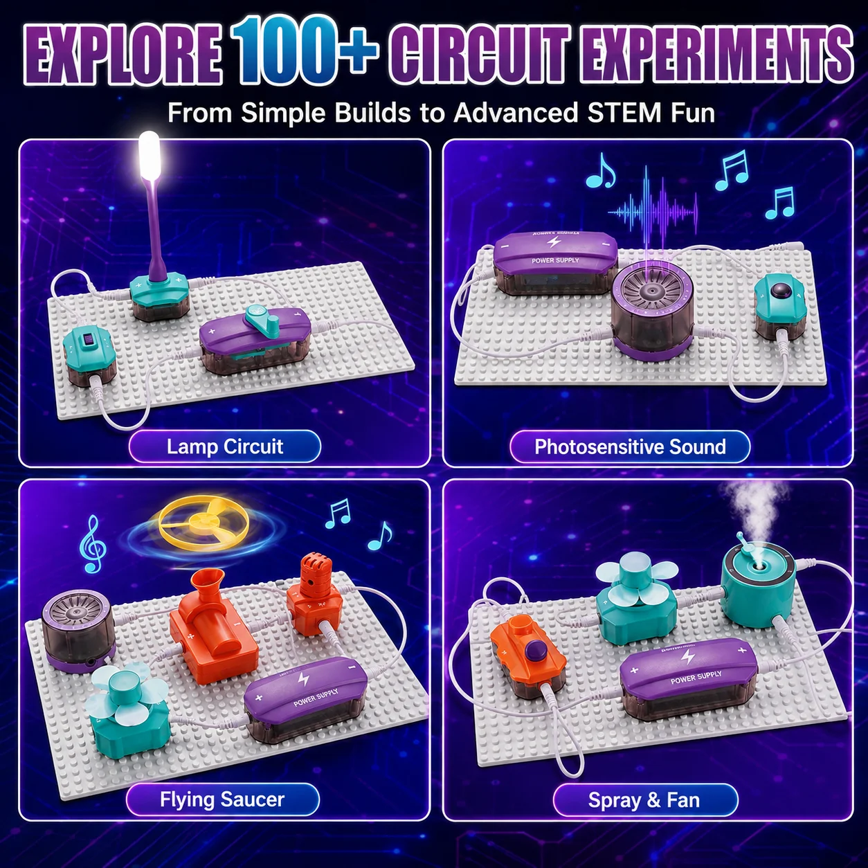 電子ブロック STEM回路キット DIY科学実験 教育玩具  - Electronic Building Blocks Stem Kit のレビューと価格